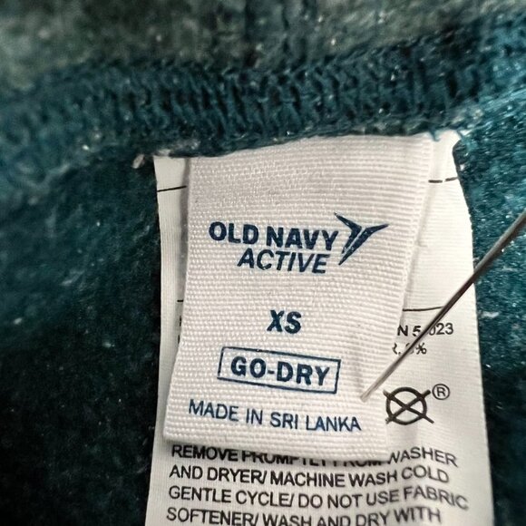 Old Navy Womens Go-Dry Teal Drawstring Waist Activewear Ankle Leggings Size XS - Picture 8 of 9